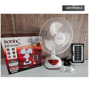 Sonic 14" 18W Solar Rechargeable Fan
